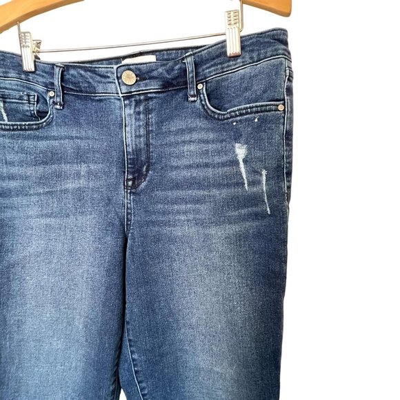 WILLIAM RAST MEDIUM WASH HIGH RISE STRAIGHT CROP DENIM JEANS SIZE 30 - Picture 5 of 9